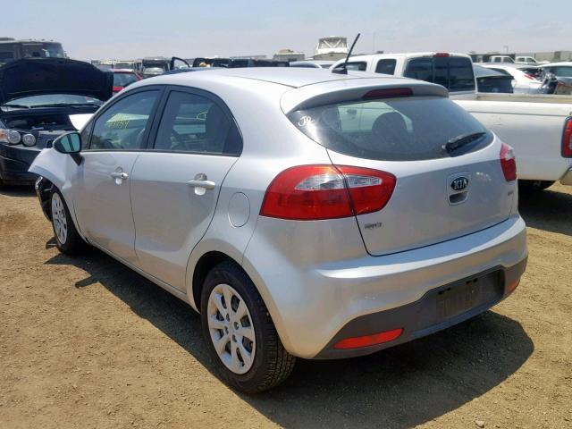 KNADM5A30D6303209 - 2013 KIA RIO LX SILVER photo 3