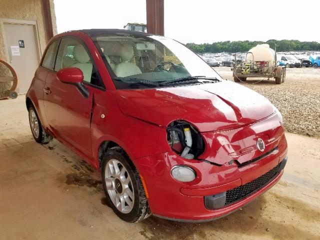 3C3CFFDR0CT200427 - 2012 FIAT 500 POP RED photo 1
