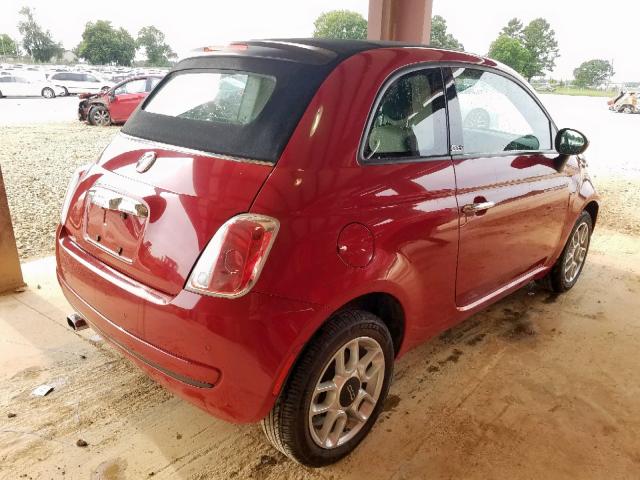 3C3CFFDR0CT200427 - 2012 FIAT 500 POP RED photo 4