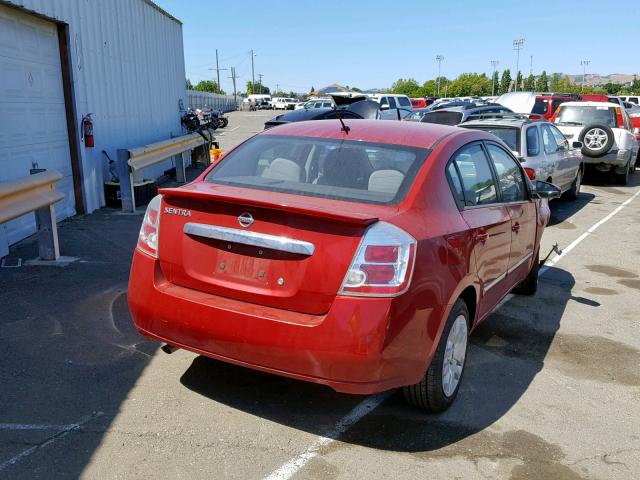 3N1AB6AP4CL761072 - 2012 NISSAN SENTRA 2.0 BURGUNDY photo 4