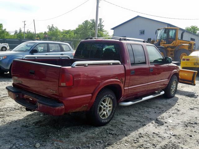 1GTDT13W72K234948 - 2002 GMC SONOMA RED photo 4