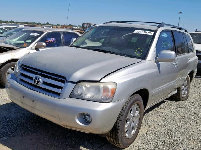 JTEGD21A940085749 - 2004 TOYOTA HIGHLANDER SILVER photo 2