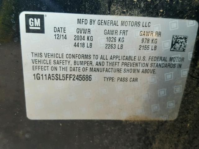 1G11A5SL5FF245686 - 2015 CHEVROLET MALIBU LS Qara foto 10