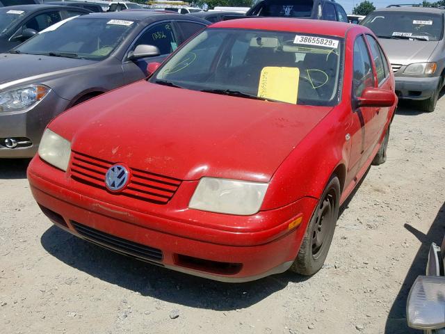 3VWRK69M52M041389 - 2002 VOLKSWAGEN JETTA GL RED photo 2