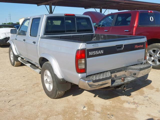 1N6ED27T3YC310771 - 2000 NISSAN FRONTIER C GRAY photo 3