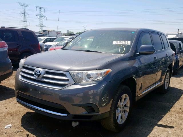 5TDZA3EHXCS029205 - 2012 TOYOTA HIGHLANDER GRAY photo 2