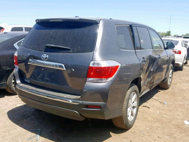 5TDZA3EHXCS029205 - 2012 TOYOTA HIGHLANDER GRAY photo 4