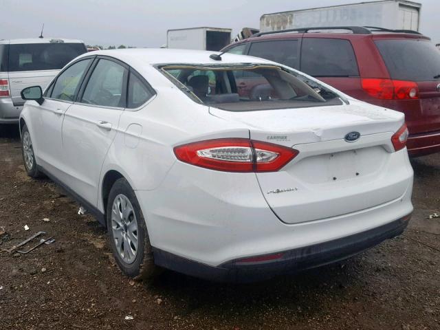 1FA6P0G70E5385178 - 2014 FORD FUSION S WHITE photo 3