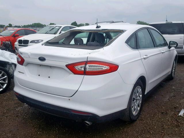 1FA6P0G70E5385178 - 2014 FORD FUSION S WHITE photo 4