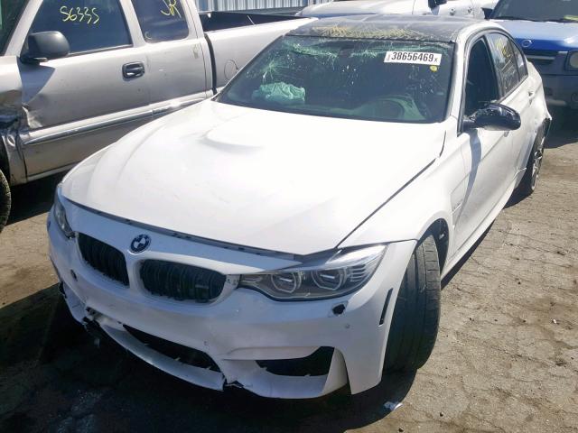 WBS8M9C30H5G86214 - 2017 BMW M3 WHITE photo 2