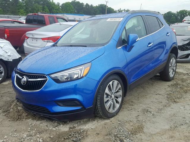 KL4CJASB5JB663515 - 2018 BUICK ENCORE PRE BLUE photo 2