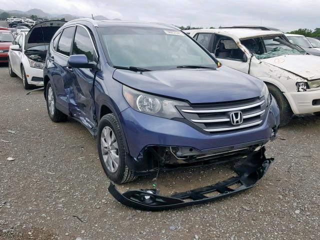 5J6RM3H77CL004591 - 2012 HONDA CR-V EXL BLUE photo 1