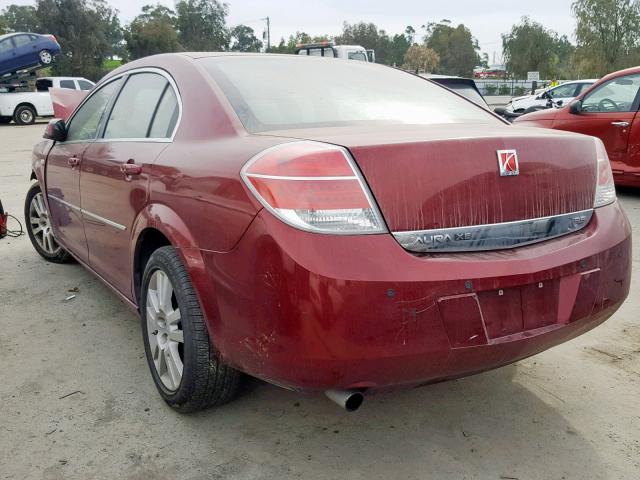 1G8ZS57N68F120436 - 2008 SATURN AURA XE RED photo 3