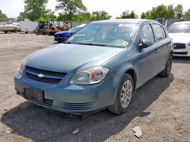 1G1AT58H897167254 - 2009 CHEVROLET COBALT LT GREEN photo 2