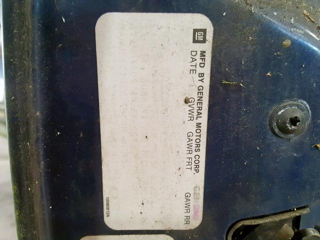 1G2AF51W4K6273563 - 1989 PONTIAC 6000 LE BLUE photo 10