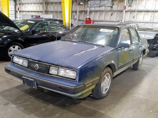 1G2AF51W4K6273563 - 1989 PONTIAC 6000 LE BLUE photo 2