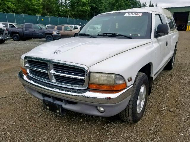 1B7GL23Y2VS134894 - 1997 DODGE DAKOTA WHITE photo 2