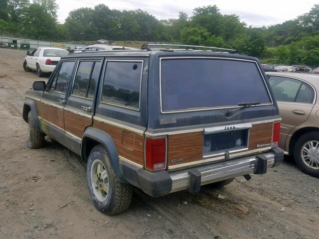 1J4FN78L2KL498331 - 1989 JEEP WAGONEER L BLUE photo 3