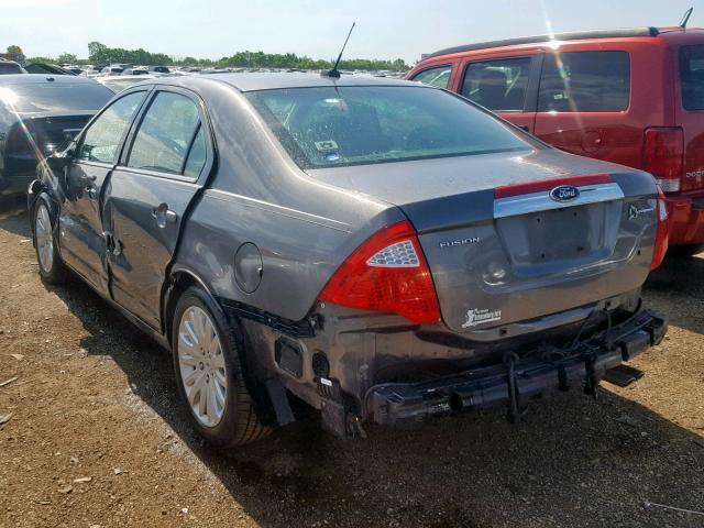 3FADP0L35AR322823 - 2010 FORD FUSION HYB GRAY photo 3