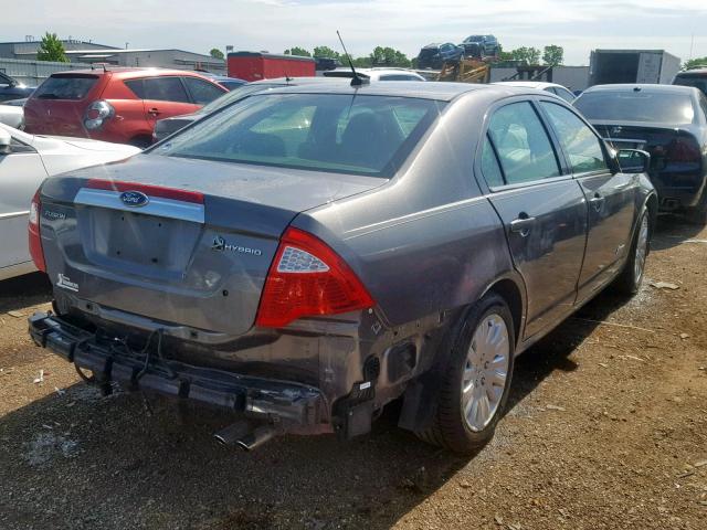 3FADP0L35AR322823 - 2010 FORD FUSION HYB GRAY photo 4