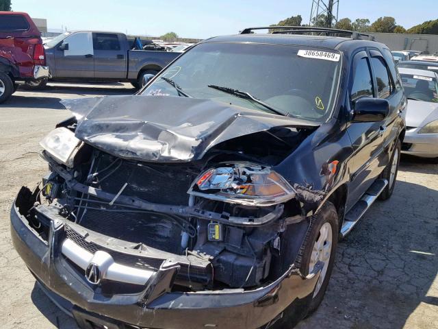 2HNYD18976H522297 - 2006 ACURA MDX TOURIN BLACK photo 2