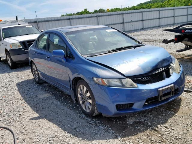 2HGFA16969H500595 - 2009 HONDA CIVIC EXL BLUE photo 1