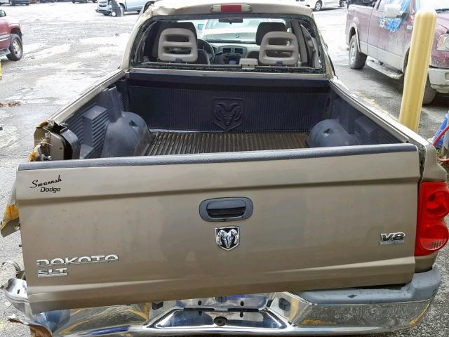 1D7HE48N16S545610 - 2006 DODGE DAKOTA QUA GOLD photo 9