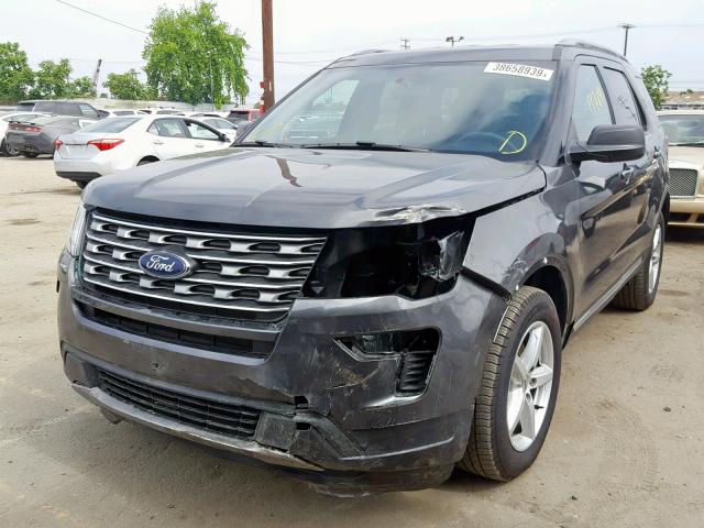 1FM5K7D81JGC00771 - 2018 FORD EXPLORER X GRAY photo 2