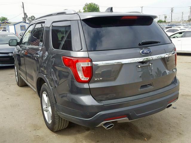 1FM5K7D81JGC00771 - 2018 FORD EXPLORER X GRAY photo 3