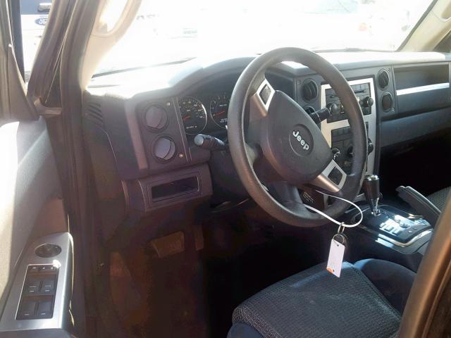 1J8HG48N08C155902 - 2008 JEEP COMMANDER BLACK photo 9