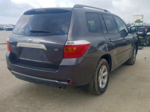 JTEDS41A682067370 - 2008 TOYOTA HIGHLANDER GRAY photo 4