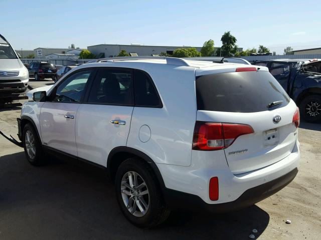 5XYKTCA67EG475778 - 2014 KIA SORENTO LX WHITE photo 3