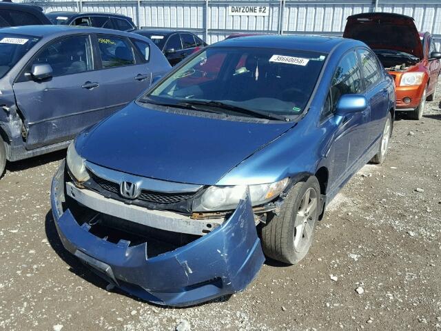 2HGFA1F64AH027645 - 2010 HONDA CIVIC BLUE photo 2