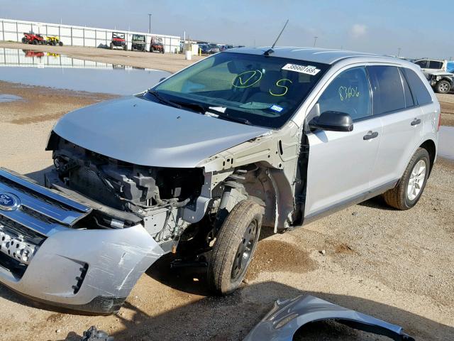 2FMDK3GCXEBA54114 - 2014 FORD EDGE SE SILVER photo 2