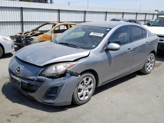 JM1BL1SG5A1269929 - 2010 MAZDA 3 I GRAY photo 2