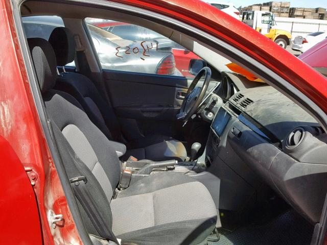 JM1BK12F161462001 - 2006 MAZDA 3 I RED photo 5