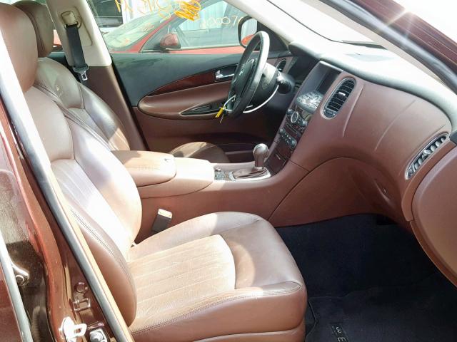 JN1AJ0HR0BM852335 - 2011 INFINITI EX35 BASE MAROON photo 5