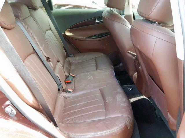 JN1AJ0HR0BM852335 - 2011 INFINITI EX35 BASE MAROON photo 6