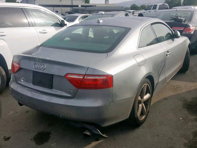 WAUDK78T49A033414 - 2009 AUDI A5 QUATTRO GRAY photo 4