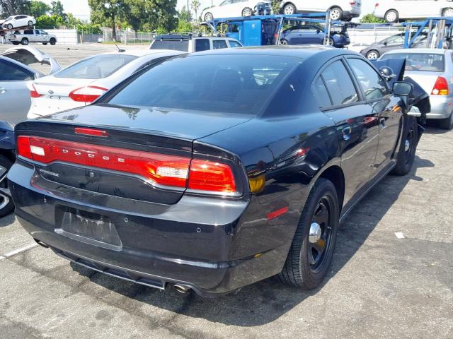 2C3CDXAT0EH358659 - 2014 DODGE CHARGER PO BLACK photo 4