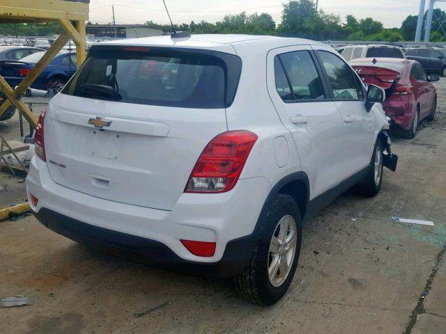 KL7CJNSB0HB236635 - 2017 CHEVROLET TRAX LS WHITE photo 4