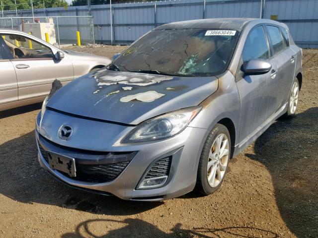 JM1BL1H6XA1343103 - 2010 MAZDA 3 S SILVER photo 2