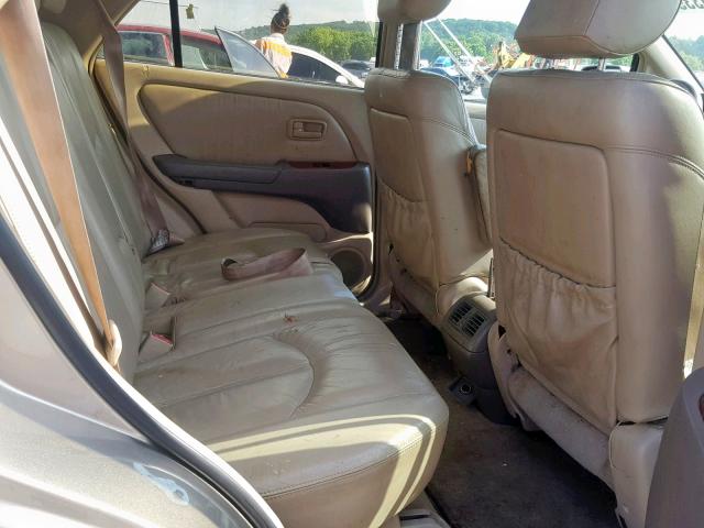 JT6GF10U5X0017819 - 1999 LEXUS RX 300 GOLD photo 6