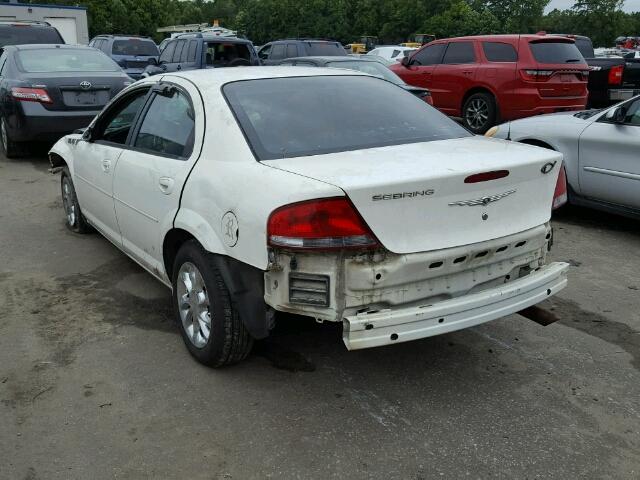 1C3EL46X44N333310 - 2004 CHRYSLER SEBRING LX WHITE photo 3