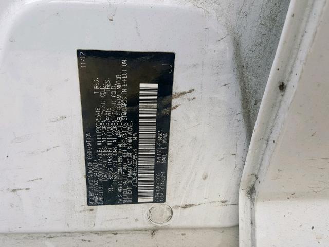 JTLZE4FE5CJ028978 - 2012 TOYOTA SCION XB 白色 照片 10