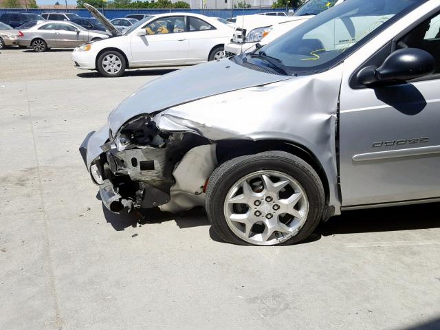 1B3ES46C01D101771 - 2001 DODGE NEON SE SILVER photo 9