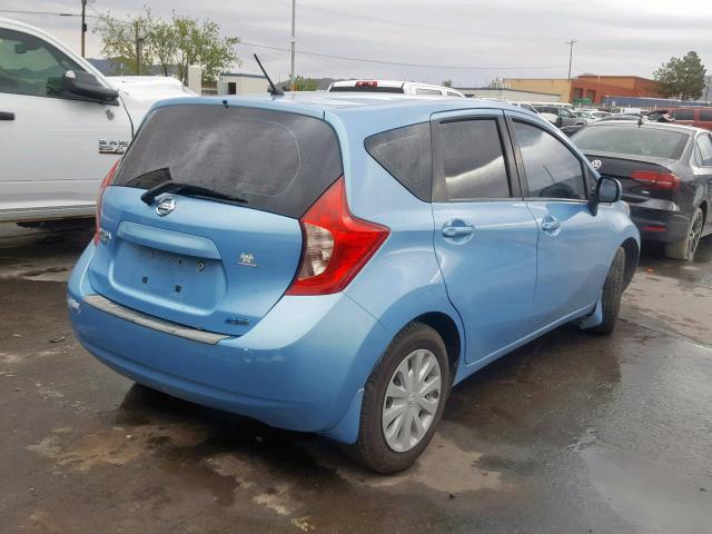 3N1CE2CP4EL414771 - 2014 NISSAN VERSA NOTE BLUE photo 4