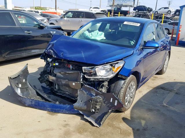 3KPA24AB0KE167684 - 2019 KIA RIO S BLUE photo 2