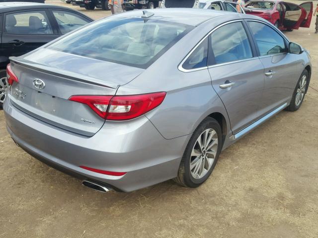 5NPE34AF1HH437284 - 2017 HYUNDAI SONATA SPO SILVER photo 4