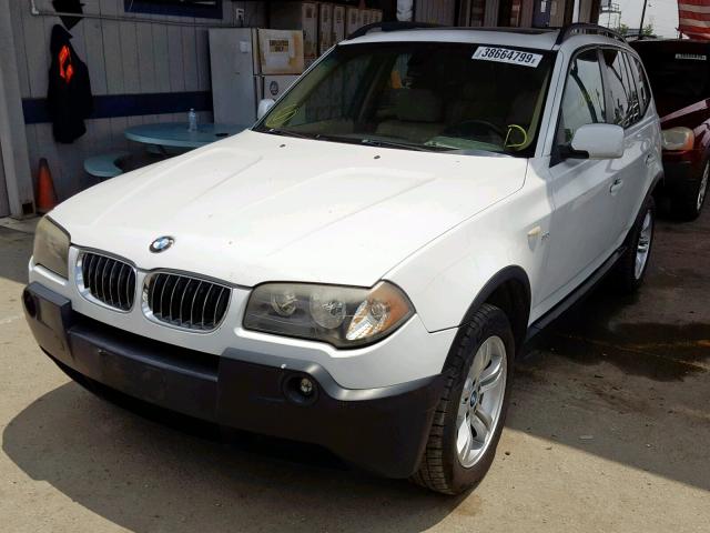 WBXPA93425WD21188 - 2005 BMW X3 3.0I WHITE photo 2